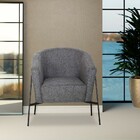 Poltrona Decorativa Sala De Estar Base Aço Grafite Lismore Li