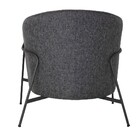 Poltrona Decorativa Sala De Estar Base Aço Preto Lismore Linh