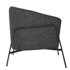 Poltrona Decorativa Sala De Estar Base Aço Preto Lismore Linh