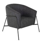 Poltrona Decorativa Sala De Estar Base Aço Preto Lismore Linh