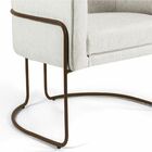 Poltrona Decorativa Sala De Estar Base De Aço Chocolate Nix L