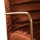 Poltrona Decorativa Sala De Estar Base De Ferro Mali Couro Co