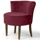 Poltrona Decorativa Sala De Estar Base De Madeira Ayla Veludo