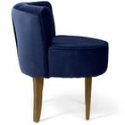 Poltrona Decorativa Sala De Estar Base De Madeira Ayla Veludo