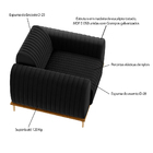 Poltrona Decorativa Sala De Estar Base De Madeira Euro Veludo