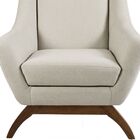 Poltrona Decorativa Sala De Estar Base De Madeira Naomi Algod