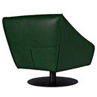 Poltrona Decorativa Sala De Estar Base Giratória Chade Couro