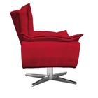 Poltrona Decorativa Sala De Estar Base Giratória Cromada Opla