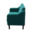 Poltrona Decorativa Sala De Estar Bela Suede Azul Turquesa