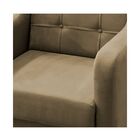 Poltrona Decorativa Sala De Estar Bela Suede Bege Escuro