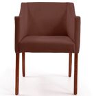 Poltrona Decorativa Sala De Estar Beta Veludo Marrom - Gran B