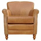 Poltrona Decorativa Sala De Estar Brunei Pés Madeira Couro Ca