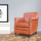 Poltrona Decorativa Sala De Estar Brunei Pés Príncipe Couro C