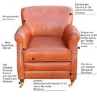 Poltrona Decorativa Sala De Estar Brunei Pés Príncipe Couro C