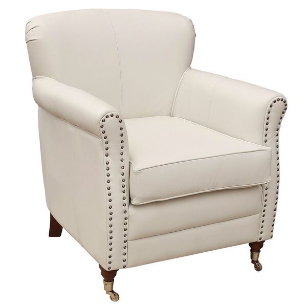 Poltrona Decorativa Sala De Estar Brunei Pés Príncipe Couro O