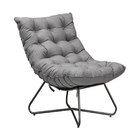 Poltrona Decorativa Sala De Estar Caim Base De Ferro Preto Li