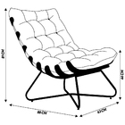 Poltrona Decorativa Sala De Estar Caim Base De Madeira Dourad