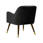 Poltrona Decorativa Sala De Estar Chambord Veludo Preto - Gra