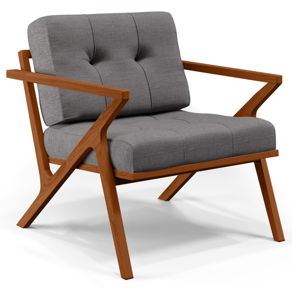 Poltrona Decorativa Sala De Estar Com Cintas De Corano Laís B