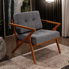 Poltrona Decorativa Sala De Estar Com Cintas De Corano Laís B