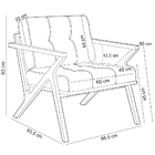 Poltrona Decorativa Sala De Estar Com Cintas De Corano Laís B