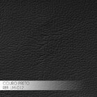 Poltrona Decorativa Sala De Estar Costela Couro Preto G34 - G