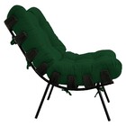 Poltrona Decorativa Sala De Estar Costela Preto L02 Suede Ver