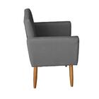 Poltrona Decorativa Sala De Estar Escritório Nina Cinza