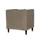 Poltrona Decorativa Sala De Estar Estela Suede Cappuccino