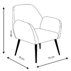 Poltrona Decorativa Sala De Estar Fox Linho Marrom Pés Palito