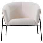 Poltrona Decorativa Sala De Estar Gamora Bege/marrom Com Pés