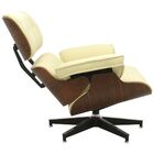 Poltrona Decorativa Sala De Estar Giratória Com Apoia-pés Cha