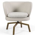 Poltrona Decorativa Sala De Estar Giratória Helena Rústico Be