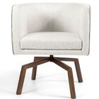 Poltrona Decorativa Sala De Estar Giratória Ka Nix Linho G15