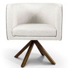 Poltrona Decorativa Sala De Estar Giratória Nix Linho G15 - G