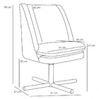 Poltrona Decorativa Sala De Estar Giratória Xis Megara Algodã