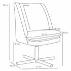 Poltrona Decorativa Sala De Estar Giratória Xis Megara Veludo