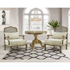 Poltrona Decorativa Sala De Estar Isla Oregon Linho Misto Beg