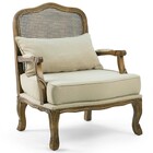 Poltrona Decorativa Sala De Estar Isla Oregon Linho Misto Beg