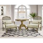 Poltrona Decorativa Sala De Estar Isla Oregon Linho Misto Beg