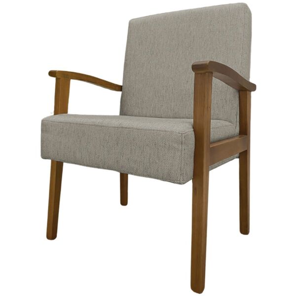 Poltrona Decorativa Sala De Estar Jade Veludo Capuccino