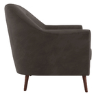 Poltrona Decorativa Sala De Estar Kyle Veludo Tabaco - Gran B