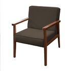 Poltrona Decorativa Sala De Estar Laura Suede Marrom Claro