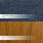 Poltrona Decorativa Sala De Estar Lecce Pés Madeira Linho Azu