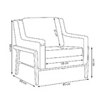 Poltrona Decorativa Sala De Estar Lecce Pés Madeira Linho Mar