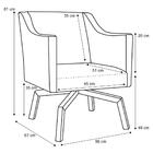 Poltrona Decorativa Sala De Estar Lila Base Ka Giratória Cast