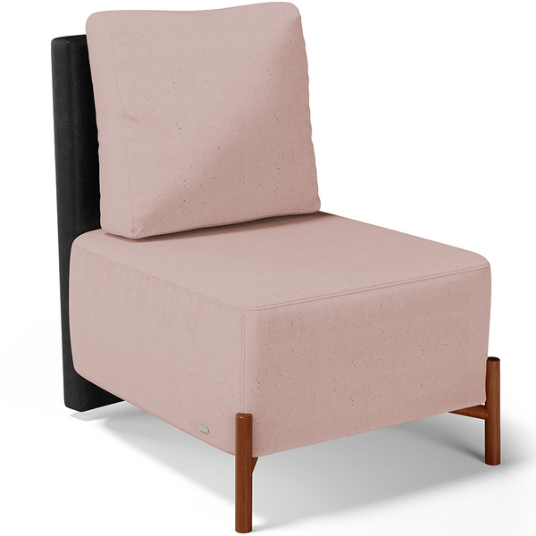 Poltrona Decorativa Sala De Estar Living Pés Madeira Hungria