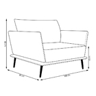 Poltrona Decorativa Sala De Estar Lolla Linho Off White G05 -