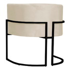 Poltrona Decorativa Sala De Estar Luana Base Preta Veludo Beg