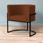 Poltrona Decorativa Sala De Estar Luana Base Preta Veludo Ter